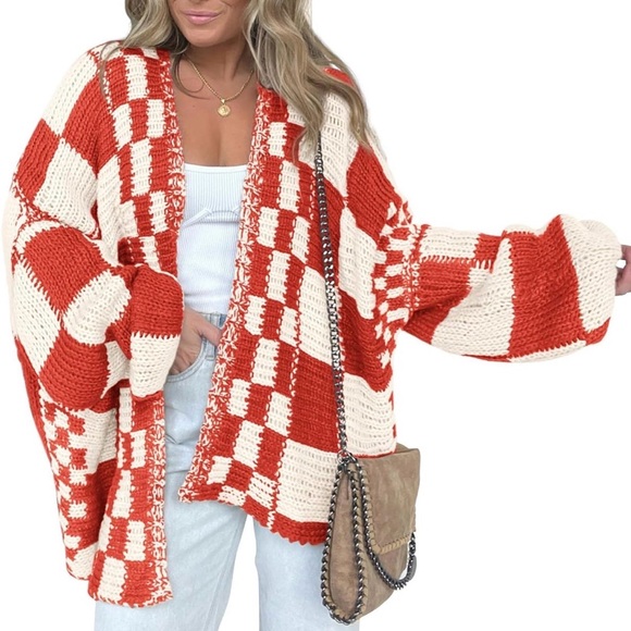 🆕Long Sleeve Open Front Chunky Knit Cardigan - Picture 1 of 2